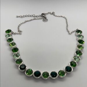 Touchstone Crystal Glimmer Necklace Green